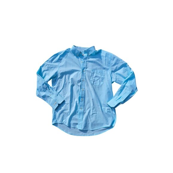 Izod Mens XL Light Blue Long-Sleeve Button-Down Shirt With Pocket - Picture 1 of 5